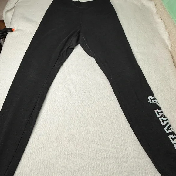 PINK Victoria Secret Women's Grey High Waisted Leggings Sz M Casual Activewear - Picture 2 of 7